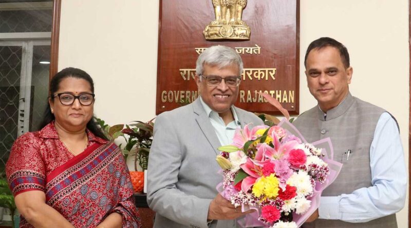 Rajasthan Chief Secretary V Srinivas and ACS Shreya Guha Meet 8th Central Pay Commission Member Secretary